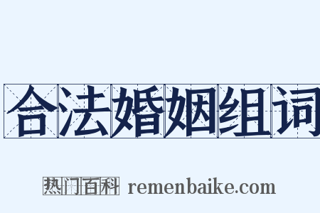 合法婚姻组词是什么意思的图片